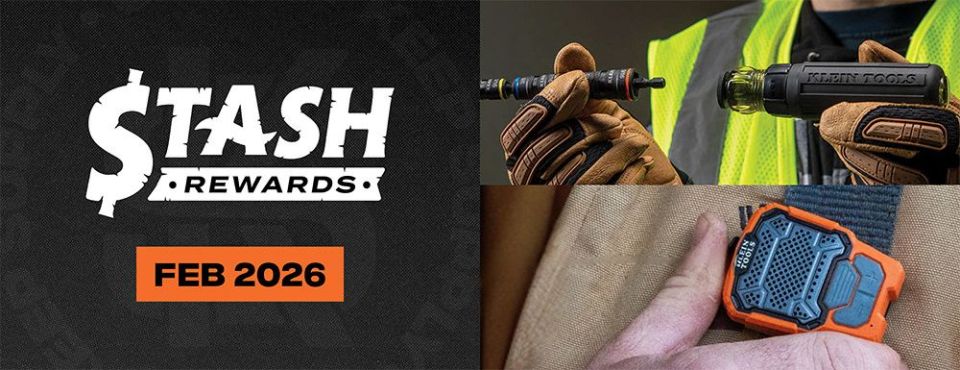 February STASH Rewards: Free Klein Tools Socket Set or Wireless Jobsite Speaker