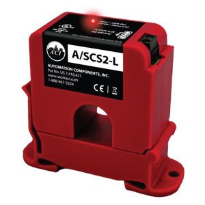 A/SCS2-L Automation Components Inc (ACI) Fixed Current Switch, DIN Rail, Split Core, NO, Low Trip, <0.5A Trip Point, 0 to 200A Range 142356