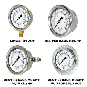 PIC Gauges 200 Series Liquid Filled Gauges