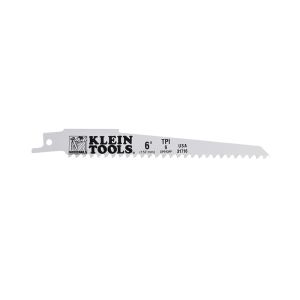 31716 Klein Tools Reciprocating Saw Blades, 6 TPI, 6-Inch, 5-Pack