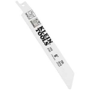 31731 Klein Tools Reciprocating Saw Blades, 10/14 TPI, 6-Inch, 5-Pack