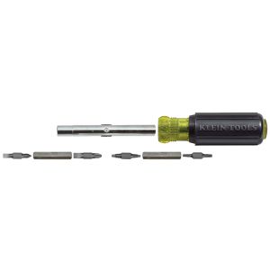 32500 Klein Tools Multi-Bit Screwdriver / Nut Driver, 11-in-1, Ph, Sl, Sq, TORX&reg; Bits