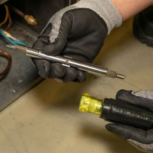 32527 Klein Tools Multi-Bit Screwdriver / Nut Driver, 11-in-1, Ph, Sl, Sq, Schrader Bits