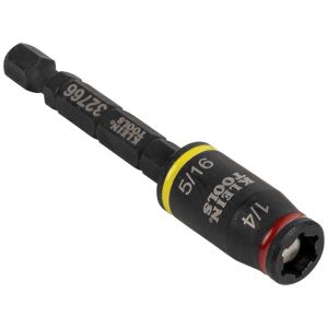 32766 Klein Tools 3-in-1 Impact Flip Socket, 1/4-Inch, 5/16-Inch, 3-Inch Length