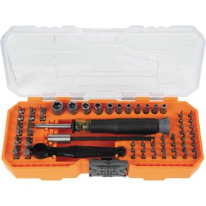 32787 Klein Tools Precision Ratchet and Driver System, 64-Piece