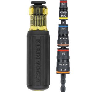 32910 Klein Tools 7-in-1 Impact Rated Flip Socket Set with Handle