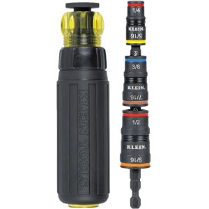 32910RCHT Klein Tools 7-in-1 Impact Rated Flip Socket Set with Ratcheting Handle