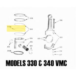 Vilter 33662E, Ring 340 Piston Spacer Oil
