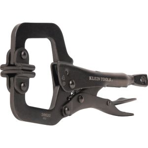 38662 Klein Tools C-Clamp Locking Pliers with Swivel Jaws Set, 6- and 11-Inch, 2-Piece