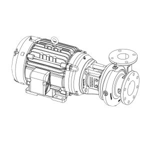 3WHA-25/3600-4 Cornell Pump, 3WHA Electric Close Coupled, 25 HP, 3600 RPM with TEFC Premium Efficiency 3 Phase Motor