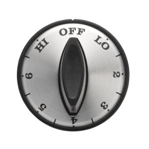 40-158 Robertshaw DIAL  LO-2-3-4-5-6-HI  BLACK FITS.187 STEM FLAT 