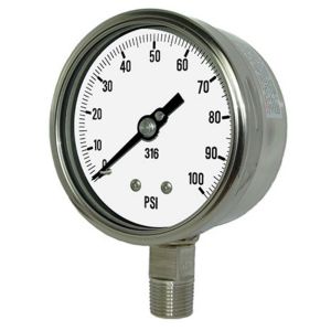 4001-4LCC PIC Gauges Pressure Gauge, 2-1/2