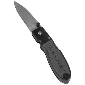 44002 Klein Tools Lightweight Lockback Knife, 2-3/8-Inch Drop Point Blade, Black Handle