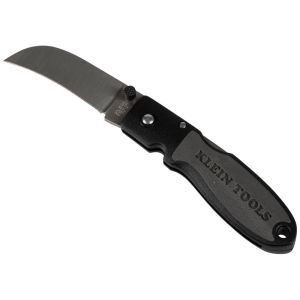 44004 Klein Tools Lightweight Lockback Knife 2-1/2-Inch Sheepfoot Blade, Black Handle