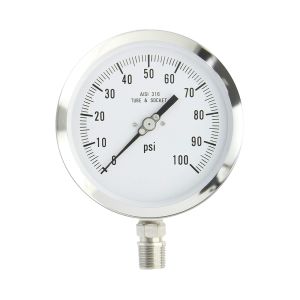 4501-SC-2LE PIC 4-1/2" dial 0-100 PSIG Stainless Steel Pressure Gauge