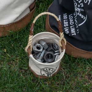 5104MINI Klein Tools Mini Tool Bucket, Leather-Bottom