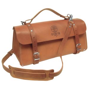 5108-18 Klein Tools Deluxe Leather Bag, 18-Inch