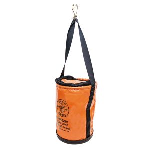 5109CSV Klein Tools Utility Bucket, Vinyl Tool Bucket with Top Close, Swivel Snap, 12-Inch