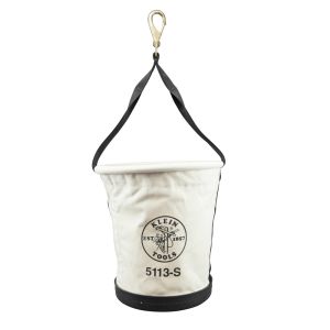 5113S Klein Tools Tapered-Wall Bucket with Swivel Snap Hook, Canvas