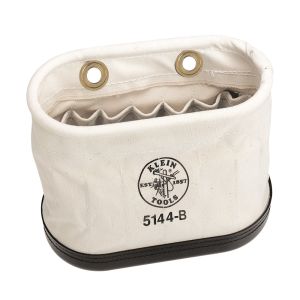 5144B Klein Tools Canvas Bucket, 15 Interior Pocket Aerial Oval Bucket