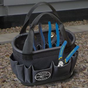 5144BHB14OS Klein Tools Hard-Body Bucket, 29-Pocket Aerial Bucket, Black
