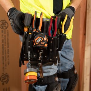 5167 Klein Tools Leather Tool Pouch, 11-Pocket