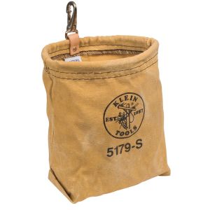 5179S Klein Tools Tool Pouch, Water-Repellent Bag with Snap Clip, 7.5 x 7 x 3.5-Inch