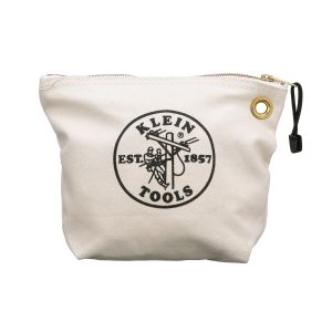 5539NAT Klein Tools Zipper Bag, Canvas Tool Pouch, 10-Inch, Natural