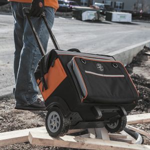 55452RTB Klein Tools Tool Bag, Tradesman Pro&trade; Rolling Tool Bag, 24 Pockets, 19-Inch