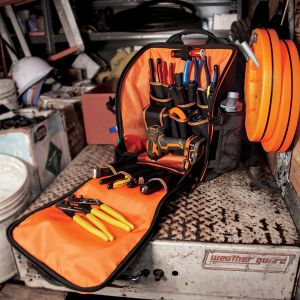55482 Klein Tools Tradesman Pro&trade; Tool Station Tool Bag Backpack, 21 Pockets