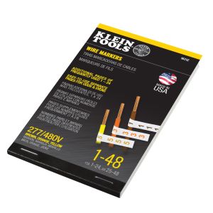 56252 Klein Tools Wire Marker Book, 277/480V 3 Phase 1-48