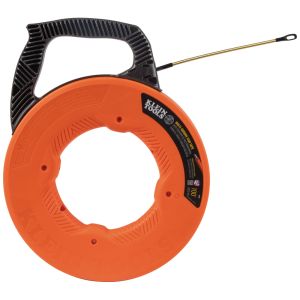 56380 Klein Tools Multi-Groove Fiberglass Fish Tape with Spiral Steel Leader, 100-Foot
