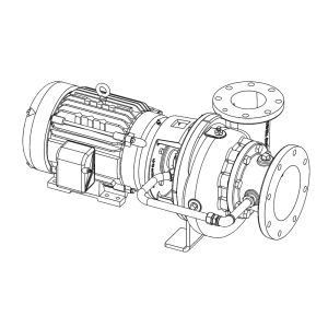 5WBQ-60/3600-6 Cornell Pump, 5WBQ Electric Close Coupled, 60 HP, 3600 RPM with TEFC Premium Efficiency 3 Phase Motor