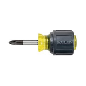 603-1 Klein Tools Stubby Screwdriver, #2 Phillips, 1-1/2-Inch Round Shank
