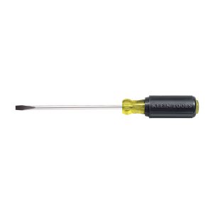605-10 Klein Tools 1/4-Inch Cabinet Screwdriver, 10-Inch Round Shank