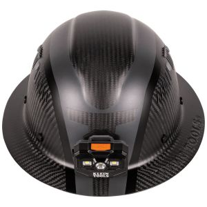 60514 Klein Tools Klein Carbon Fiber Full Brim Hard Hat with Headlamp, Spartan