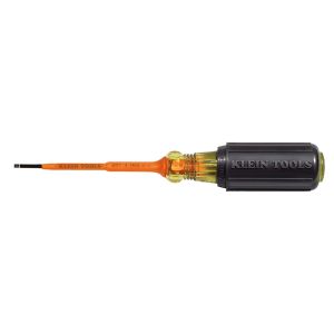 607-3-INS Klein Tools Insulated Screwdriver, 3/32-Inch Cabinet, 3-Inch Round Shank