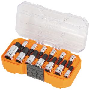 65213HEX Klein Tools Knurled Hex Bit Socket Set, SAE, 13-Piece