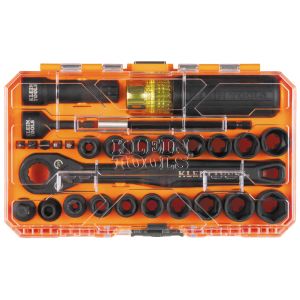 65400KNECT Klein Tools KNECT&trade; Essential Pass Through Impact Socket Set, SAE, Metric, 28-Piece