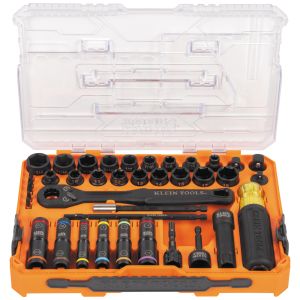 65500KNECT Klein Tools KNECT&trade; Complete Impact Pass Through and Flip Socket Set, 39-Piece