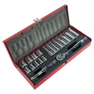 65508 Klein Tools 3/8-Inch Drive Socket Wrench Set, 20-Piece