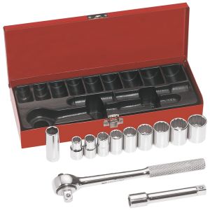 65510 Klein Tools 1/2-Inch Drive Socket Wrench Set, 12-Piece