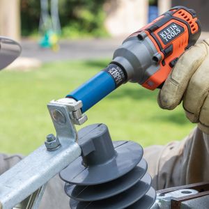 66030 Klein Tools 2-in-1 Coated Impact Socket, 12-Point, 3/4 and 9/16-Inch