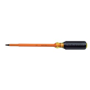 662-7-INS Klein Tools Insulated Screwdriver, #2 Square, 7-Inch Round Shank