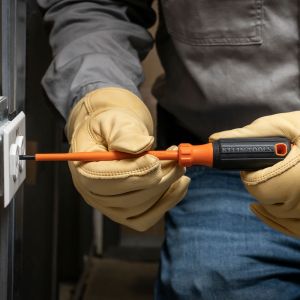 6816INS Klein Tools Insulated Screwdriver, 3/16-Inch Cabinet, 6-Inch Round Shank