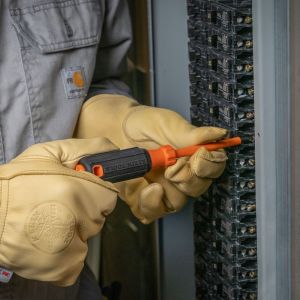 6824INS Klein Tools Insulated Screwdriver, 1/4-Inch Cabinet, 4-Inch Round Shank