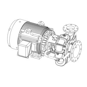 6RB-20/1200-10 Cornell Pump, 6RB Electric Close Coupled, 20 HP, 1200 RPM with TEFC Premium Efficiency 3 Phase Motor
