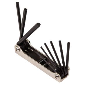 70591 Klein Tools Folding Hex Key Set, 9-Key, SAE Sizes