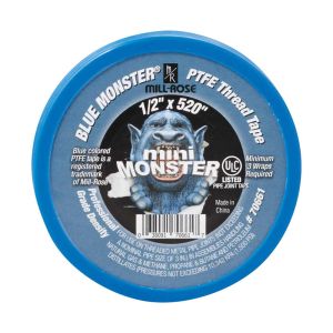 70661 Millrose Blue Monster Roll PTFE Thread Seal Tape, 1/2