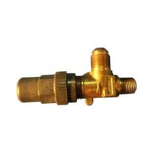 7763-B Henry Packless Valve, Brass Seal Cap Angle Shut-Off 1/4" MPT x 3/8" FL